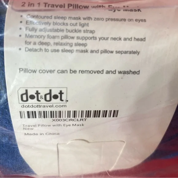 Dot & Dot 2 in 1 Travel Pillow with Eye Mask - Picture 4 of 12